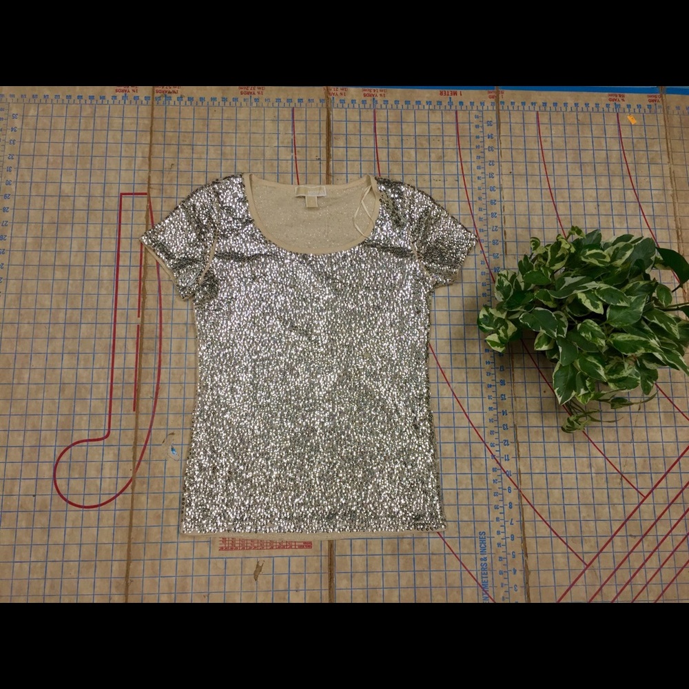 Michael Kors Sequin Tee Size Small View 2